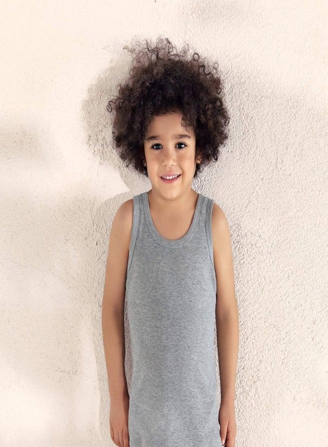 بريكس تيشيرت داخلي بدون أكمام للأولاد من بريكس - 100% قطن، عبوة من 4 قطع، تيشيرتات فائقة النعومة بدون أكمام. - Image 3